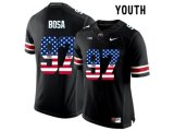 2016 US Flag Fashion Youth Ohio State Buckeyes Nick Bosa #97 College Football Limited Jersey - Black