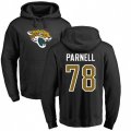 Jacksonville Jaguars #78 Jermey Parnell Black Name & Number Logo Pullover Hoodie