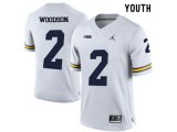 2016 Youth Jordan Brand Michigan Wolverines Charles Woodson #2 College Football Limited Jersey - White