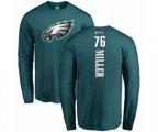 Philadelphia Eagles #76 Shareef Miller Green Backer Long Sleeve T-Shirt
