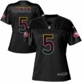 Women San Francisco 49ers #5 Bradley Pinion Game Black Fashion NFL Jersey
