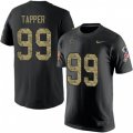 Dallas Cowboys #99 Charles Tapper Black Camo Salute to Service T-Shirt