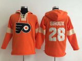Philadelphia Flyers #28 Claude Giroux orange-cream [pullover hooded sweatshirt]