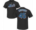 New York Mets #45 Pedro Martinez Black Name & Number T-Shirt