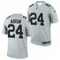 Las Vegas Raiders #24 Johnathan Abram Nike 2021 Silver Inverted Legend Jersey