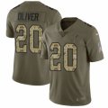 Atlanta Falcons #20 Isaiah Oliver Limited Olive Camo 2017 Salute to Service NFL Jersey