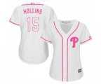 Women's Philadelphia Phillies #15 Dave Hollins Authentic White Fashion Cool Base Baseball Jersey