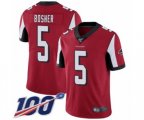 Atlanta Falcons #5 Matt Bosher Red Team Color Vapor Untouchable Limited Player 100th Season Football Jersey