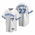 Nike Toronto Blue Jays #27 Vladimir Guerrero Jr. White Cooperstown Collection Home Stitched Baseball Jersey