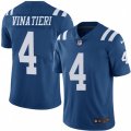 Indianapolis Colts #4 Adam Vinatieri Limited Royal Blue Rush Vapor Untouchable NFL Jersey