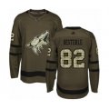 Arizona Coyotes #82 Jordan Oesterle Authentic Green Salute to Service Hockey Jersey