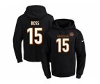 Cincinnati Bengals #15 John Ross Black Name & Number Pullover NFL Hoodie