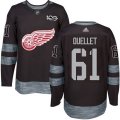Detroit Red Wings #61 Xavier Ouellet Premier Black 1917-2017 100th Anniversary NHL Jersey