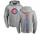 MLB Nike Chicago Cubs #38 Mike Montgomery Ash Backer Pullover Hoodie