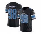Detroit Lions #98 Devin Taylor Limited Black Rush NFL Jersey