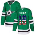 Dallas Stars #18 Tyler Pitlick Authentic Green USA Flag Fashion NHL Jersey