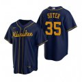 Nike Milwaukee Brewers #35 Brent Suter Navy Alternate Stitched Baseball Jersey