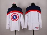 NHL Olympic Team USA Blank white Captain America Fashion Stitched Jerseys