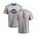 New York Mets #32 Steven Matz Ash Backer T-Shirt