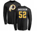 Washington Redskins #52 Ryan Anderson Black Name & Number Logo Long Sleeve T-Shirt