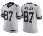Green Bay Packers #87 Jordy Nelson 2016 Gridiron Gray II Men's NFL Limited Jersey