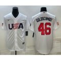 USA Baseball #46 Paul Goldschmidt 2023 White World Baseball Classic Stitched Jerseys