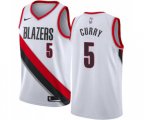 Portland Trail Blazers #5 Seth Curry Swingman White NBA Jersey - Association Edition
