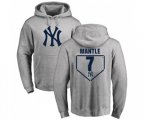 New York Yankees #7 Mickey Mantle Replica Gray Salute to Service Baseball Jersey Hoodie