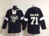 Pittsburgh Penguins #71 Evgeni Malkin black-white[pullover hooded sweatshirt]