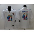 New Orleans Saints #41 Alvin Kamara White Rainbow Version Nike Limited Jersey