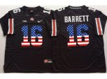 Ohio State Buckeyes #16 J.T. Barrett Black USA Flag College Jersey