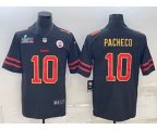 Kansas City Chiefs #10 Isiah Pacheco Black Red Gold Super Bowl LVII Patch Vapor Untouchable Limited Stitched Jersey