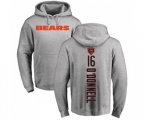 Chicago Bears #16 Pat O'Donnell Ash Backer Pullover Hoodie