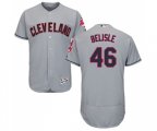 Cleveland Indians #46 Matt Belisle Grey Road Flex Base Authentic Collection Baseball Jersey