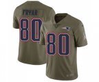New England Patriots #80 Irving Fryar Limited Olive 2017 Salute to Service Football Jersey