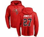 Tampa Bay Buccaneers #27 Ronald Jones II Red Name & Number Logo Pullover Hoodie