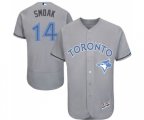 Toronto Blue Jays #14 Justin Smoak Authentic Gray 2016 Father's Day Fashion Flex Base Baseball Jersey