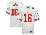 Men's Wisconsin Badgers Russell Wilson #16 College Football Jersey - White