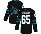 Adidas San Jose Sharks #65 Erik Karlsson Premier Black Alternate NHL Jersey