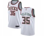 Milwaukee Bucks #35 Mirza Teletovic Swingman White Fashion Hardwood Classics NBA Jersey