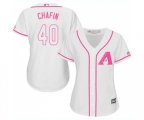 Women's Arizona Diamondbacks #40 Andrew Chafin Replica White Fashion Baseball Jersey