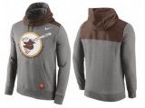 San Diego Padres Nike Gray Cooperstown Collection Hybrid Pullover Hoodie