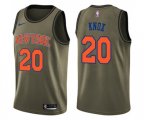 New York Knicks #20 Kevin Knox Swingman Green Salute to Service Basketball Jersey