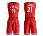 Toronto Raptors #21 Matt Thomas Swingman Red Basketball Suit Jersey - Icon Edition