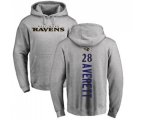 Baltimore Ravens #28 Anthony Averett Ash Backer Pullover Hoodie