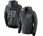 Oakland Raiders #97 Josh Mauro Stitched Black Anthracite Salute to Service Player Performance Hoodie