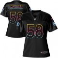 Women Tennessee Titans #58 Erik Walden Game Black Fashion NFL Jersey
