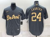 Detroit Tigers #24 Miguel Cabrera Grey 2022 All Star Stitched Cool Base Nike Jersey