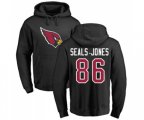 Arizona Cardinals #86 Ricky Seals-Jones Black Name & Number Logo Pullover Hoodie