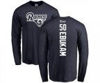 Los Angeles Rams #50 Samson Ebukam Navy Blue Backer Long Sleeve T-Shirt